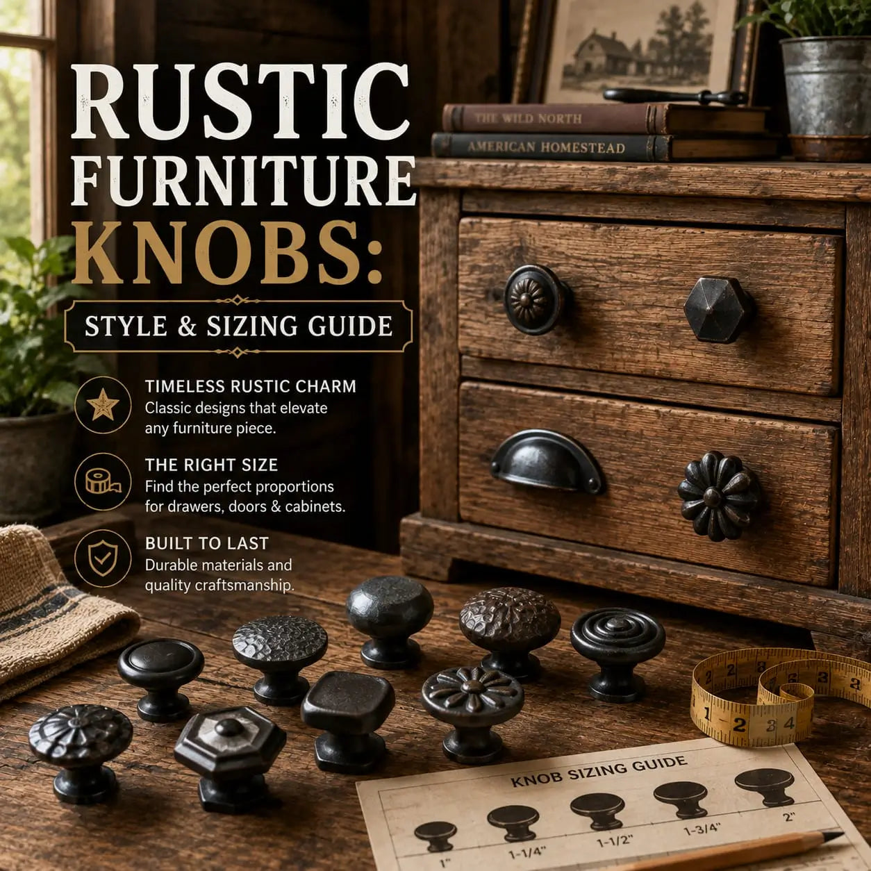 Rustic Furniture Knobs: Style & Sizing Guide